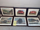 (6) framed RR prints