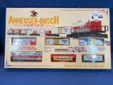 Anheuser-Busch 0 gauge train set with contents shown