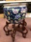 Oriental fish bowl planter with stand