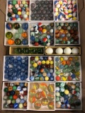 Collection of marbles, shooters