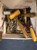 Box of tools, hammers, etc