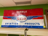 Humble Esso Aviation Metal Sign