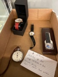 3 Wrist Watches, Akribos in Box, Mickey Mouse