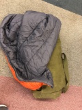 Sleeping bag in military bag