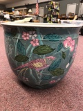 Oriental fish bowl planter