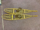 Snow Shoes vintage wooden and leather