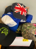 Laptop bag, vintage baseball caps, trucker hats, golf tie