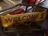 Wood signs, welcome sign