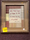 Needlework framed