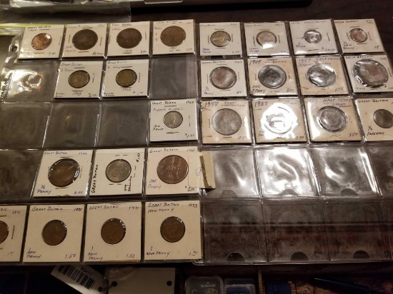 Several Great Britain coins
