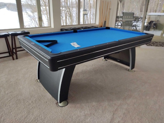 Fat Cat Pool Table w/ additional Table Tennis Top & Hockey Top w/ cue sticks and Accessories