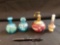(4) Hand-Painted Perfume Bottles