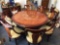 Oriental Ornate In-Lay Table with 8 Chairs