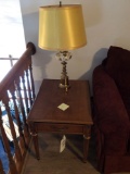 Pair of Lamps and Henredon Endstands