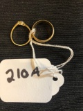 (2) Gold Rings Marked 14k