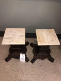 Marble-top stands