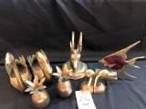 8 Brass figures