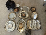 Misc. silver plated service pieces