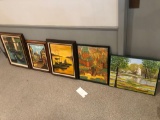 (4) Oil Paintings Signed H. Jackson