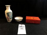 Oriental Vase, Oriental Bowl, Dresser Box