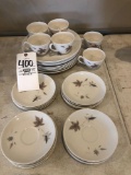 Royal Doulton Tumbling Leaves dish set service for 6 with extras, 35 pcs.