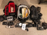 Assorted Cameras, Recorders, Bags