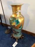 Oriental vase and stand, 48 in.