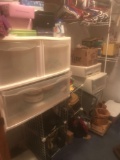 Organizers, racks, hangers, decor items, baskets, personal care items, TOTAL CONTENTS OF CLOSET