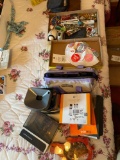 Coins, pins, post cards, misc