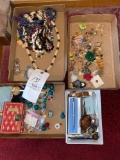 Costume jewelry, pens, pins, misc.