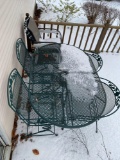 Patio table with 4 matching chairs plus extra