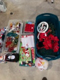 Garland, gift bags, bows