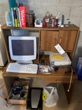 Desk, computer, misc
