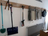 Folding chairs, shepherds hooks, tools