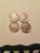 4 Buffalo nickels (3) 1935, (1) 1936
