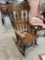 Solid Wooden Rocker with Painted Back