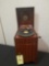 Carola phonograph with metal case, 22 inches tall