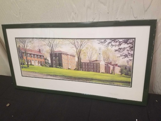 1986 William Breedoy Yale Brick Row print, signed and numbered