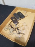 Box of vintage eye glasses