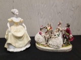 Coalport Emily and French style figurine