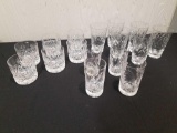 16 crystal drinking glasses