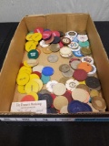Box lot of assorted poker chips
