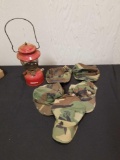 Coleman lantern and military hats