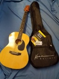 Kona acoustic guitar with cloth case