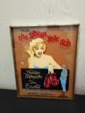 The Seven Year Itch starring Marilyn Monroe/Tom Ewell reverse painted lobby card