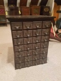 Antique 28-drawer file box