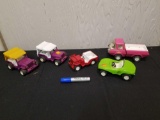 Box of Tonka cars and Jeeps