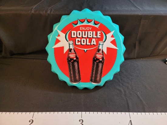 Modern Double Cola Bottle Cap Sign