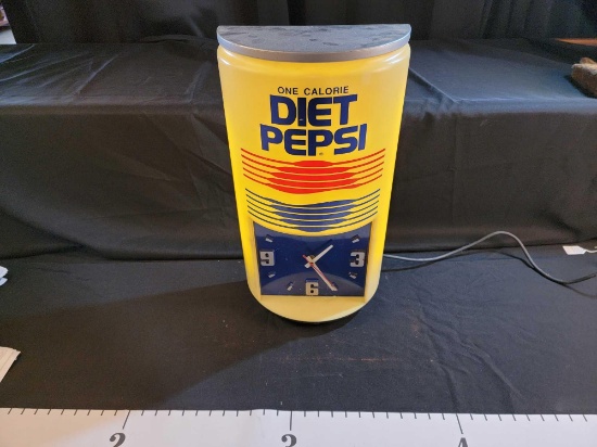 Diet Pepsi Lighted Clock