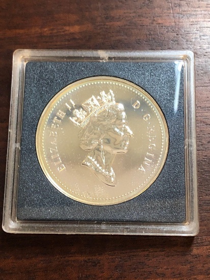 1996 silver Canadian dollar coin McIntosh